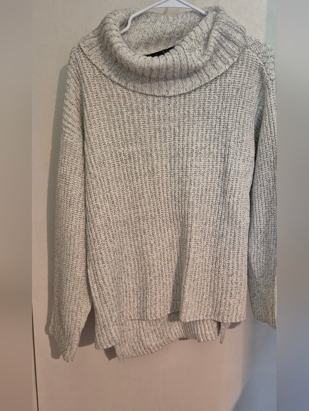 Liv by Habitat Shaker Knit Cozy Cream Turtleneck Sweater Sz.XL NWT